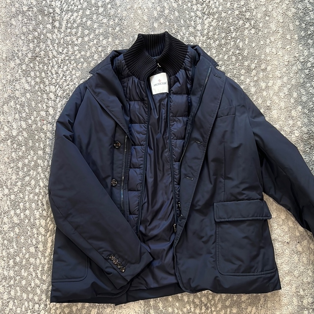 Moncler Navy Puffer Jacket